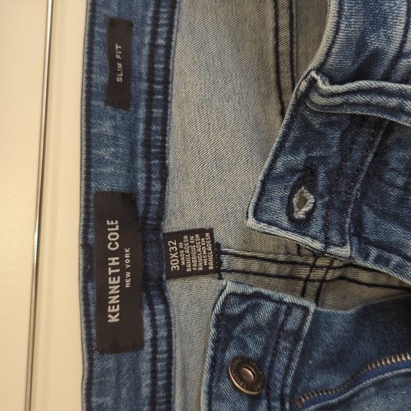 Kenneth Cole Slim-Fit Stretch Denim Men's Jeans 30x32 Medium Blue - Like New - Picture 4 of 9